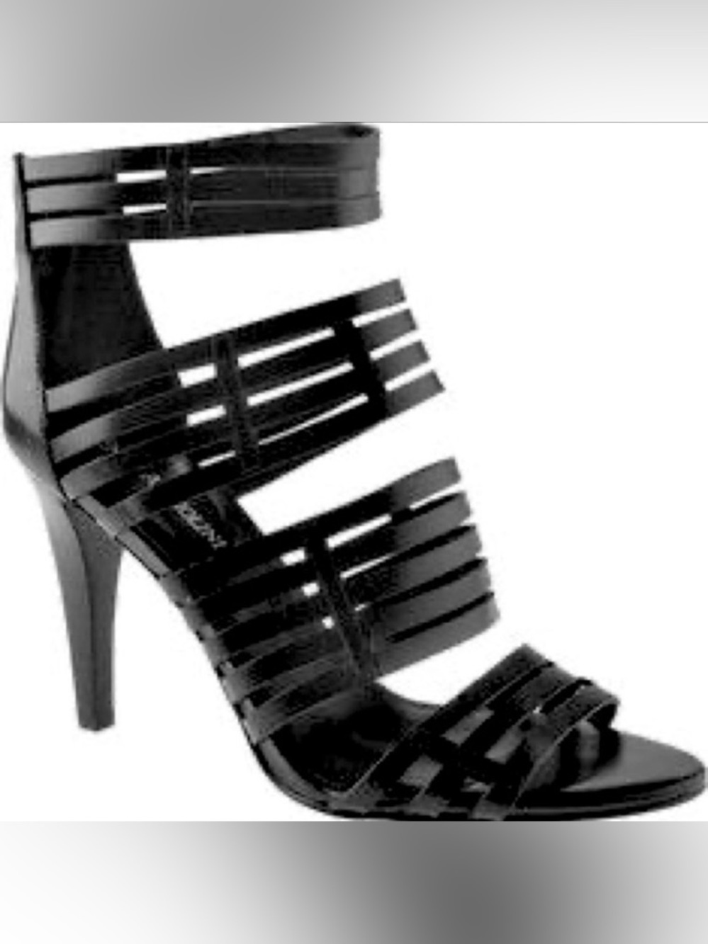 Enzo Angiolini Beehive Black Cage Heeled Sandals